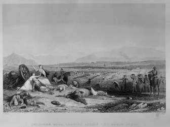 Culloden Moor, Blick über den Moray Firth, 1746, gestochen von H. Griffiths, um 1830